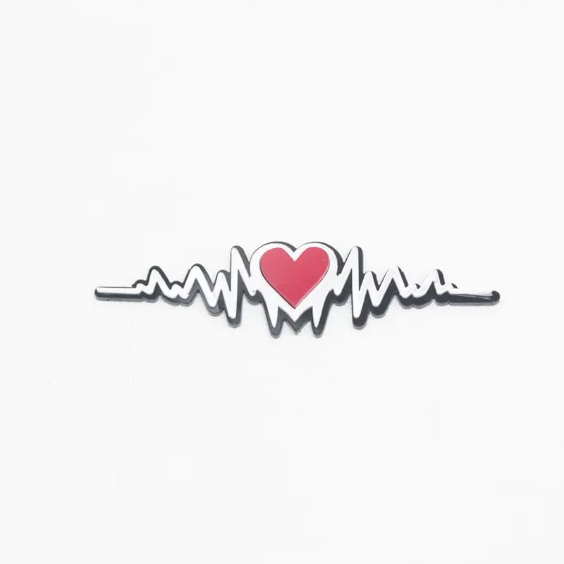 آرم ضربان آینه ای نقره ای کوچک (بسته 5 عددی)