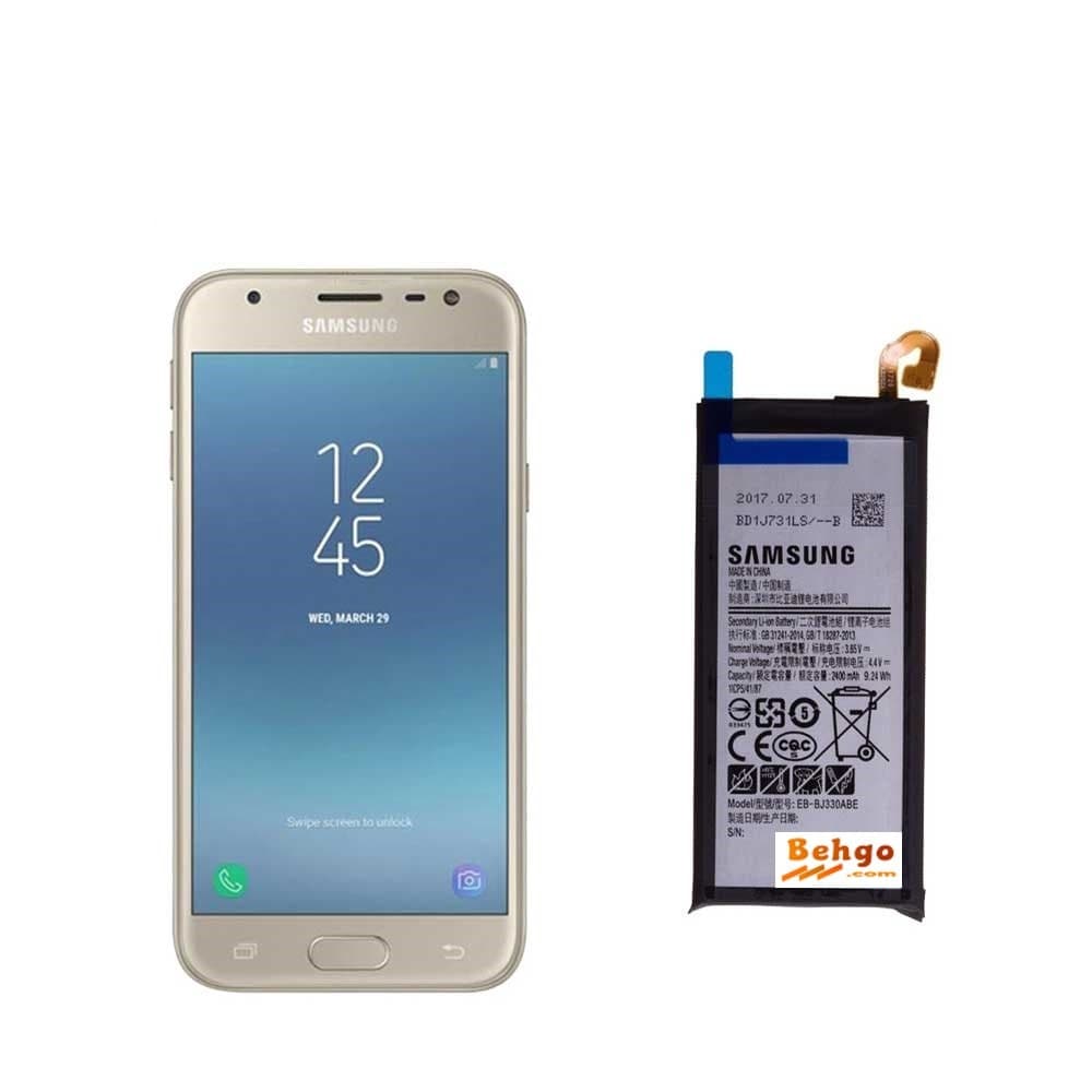 باتری اورجینال تضمینی مناسب گوشی سامسونگ Samsung Galaxy SM-j330 Battery J3 pro2017 — تصویر ۳