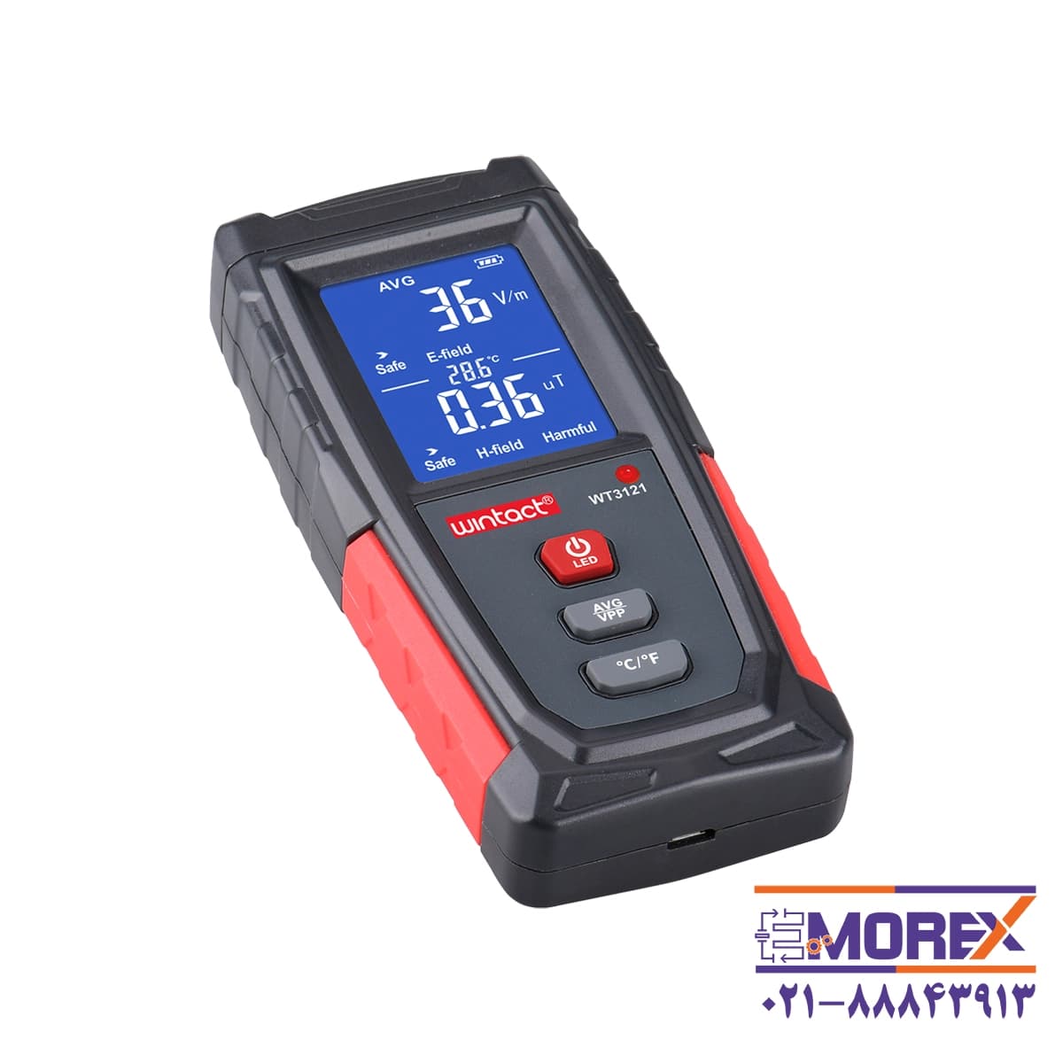 تستر تشعشع الکترومغناطیسی وینتکت | WINTACT مدل WT3121 Electromagnetic Radiation Tester — تصویر ۵