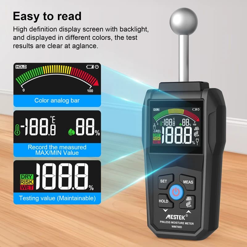 رطوبت سنج دیجیتال مستک | MESTEK مدل WM700D — تصویر ۵