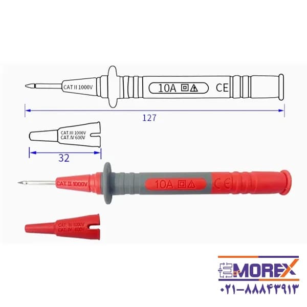 پراب مولتی متر مستک | MESTEK مدل PROBE KIT 001 مجموعه 6 عددی — تصویر ۳