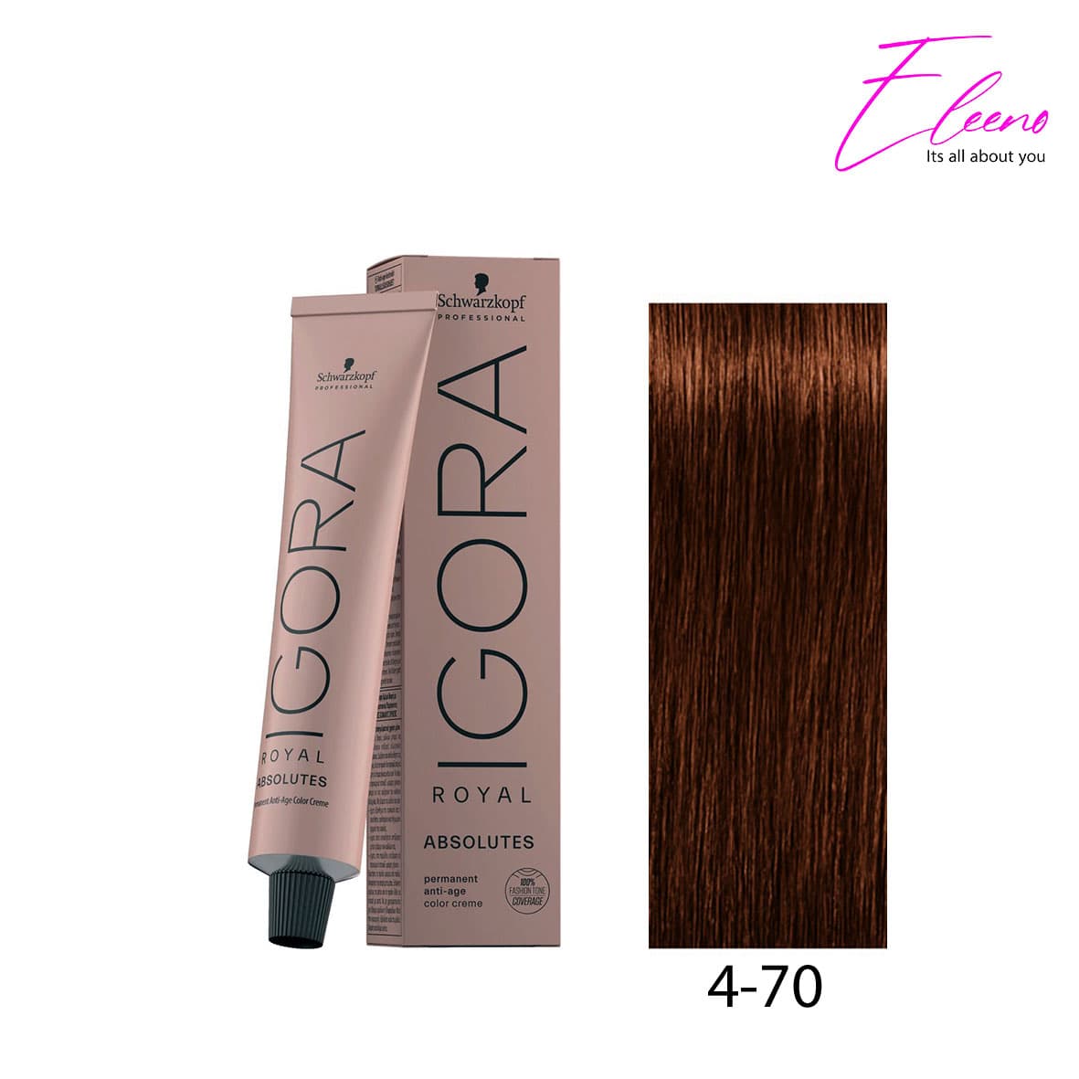رنگ موی قهوه ای مسی متوسط ایگورا ابسلوت Igora Royal Absolutes 4-70