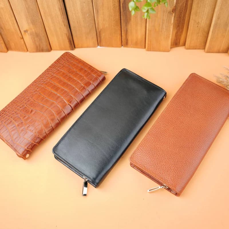 کیف دسته چکی چرم سنگی 13-273