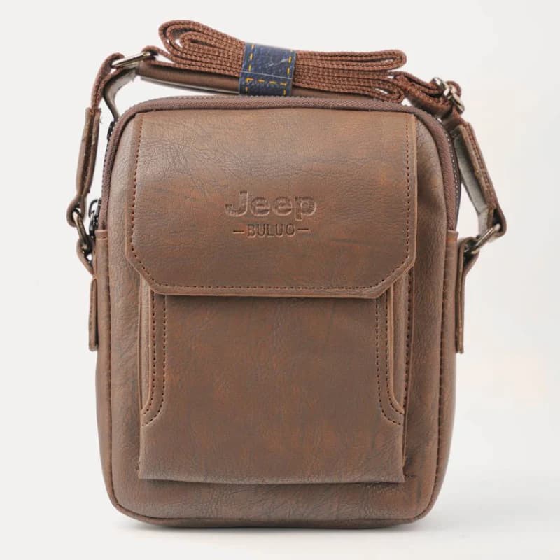 کیف دوشی متوسط سرخونه دار ساده 24-271 — تصویر ۳