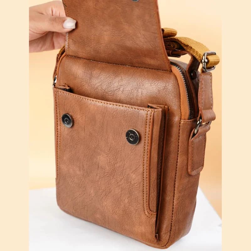 کیف دوشی سرخونه دار ساده بزرگ 17-271 — تصویر ۲