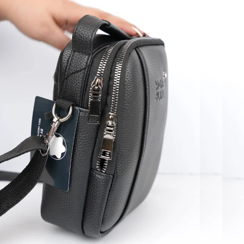 کیف دوشی متوسط MONT BLANC مشکی 96-133 — تصویر ۲