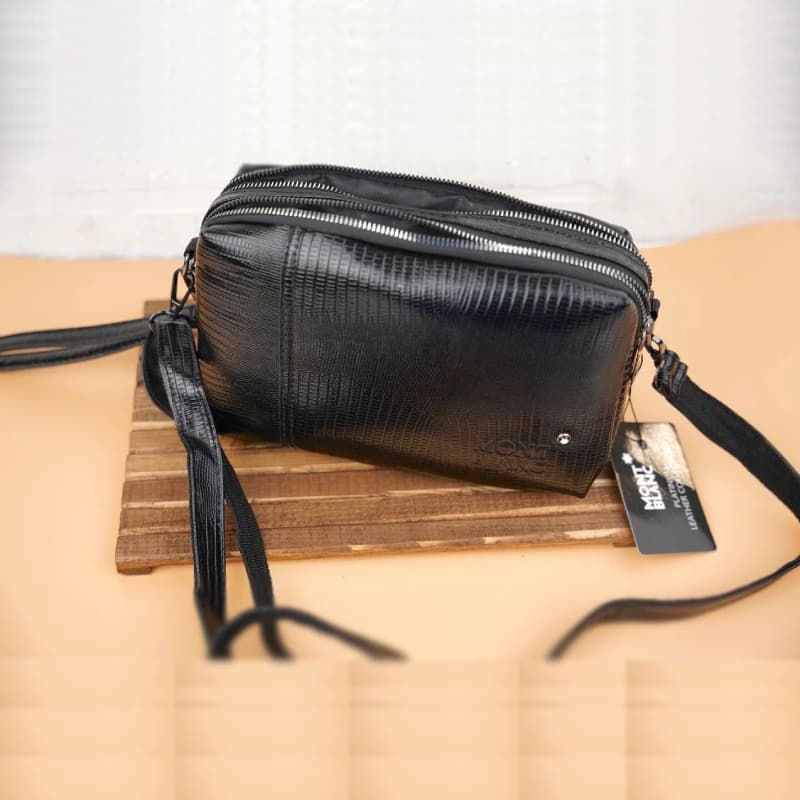کیف دوشی دستی لیزارد مشکی 113-133 — تصویر ۲