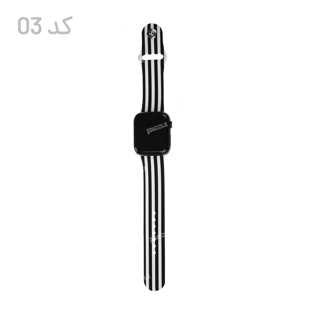 دستبند اپل واچ طرح دار سیلیکونی 38/40 — تصویر ۳
