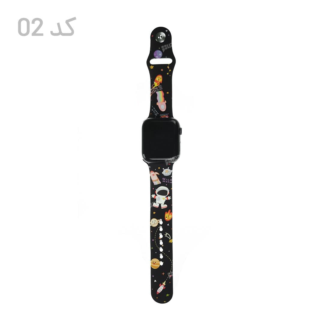 دستبند اپل واچ طرح دار سیلیکونی 38/40 — تصویر ۲