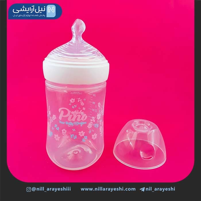 شیشه شیر نوزاد و کودک شش تا هجده ماه پینو بیبی 260 میل — تصویر ۳