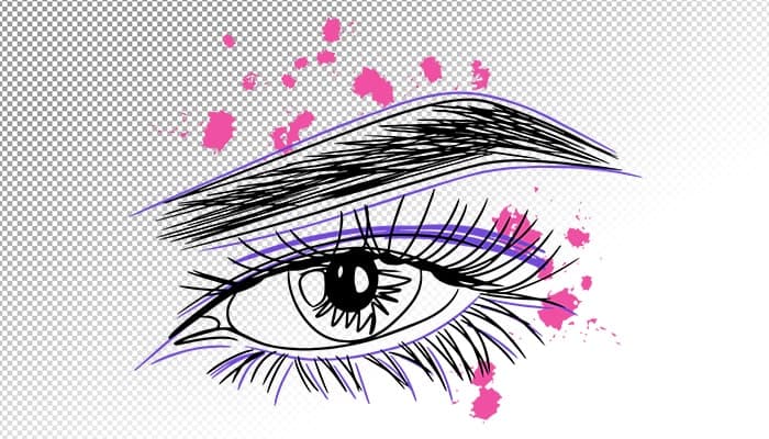 تصویر PNG طرح گرافیکی چشم زن