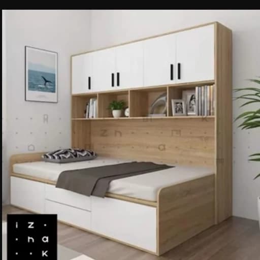 تخت خواب یک نفره مدل کمددار…F258 مبلمان فرنا مدل 1140883