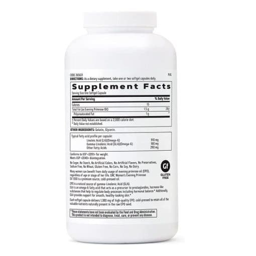 روغن گل مغربی جی ان سی GNC Evening Primrose Oil — تصویر ۲