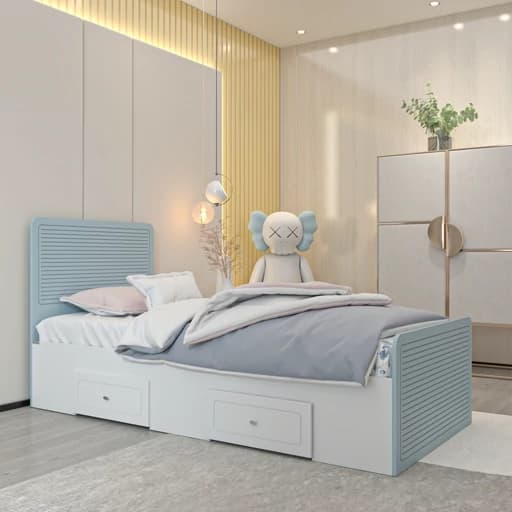 تخت خواب یک نفره مدل FH810 سایز 90×200 سانتی متر مبلمان فرنا مدل 1140874