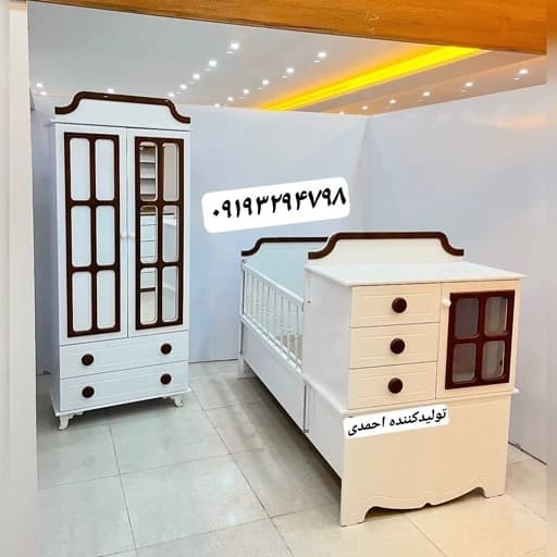 تخت خواب نوزاد نوجوان زیبا مبلمان فرنا مدل 1140873
