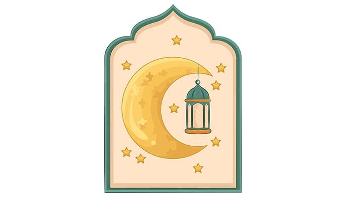 وکتور تصویرسازی طرح هلال ماه مبارک رمضان