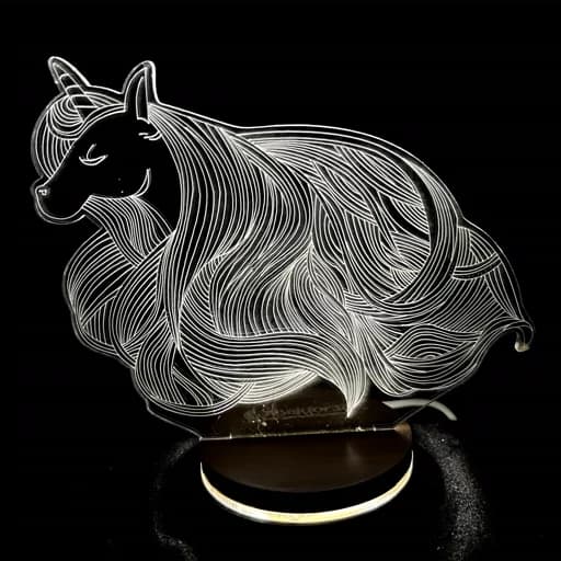 بالبینگ آباژور شب خواب چراغ خواب سه بعدی طرح اسب یال دار مبلمان فرنا مدل 1148757