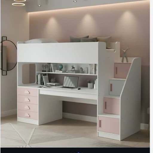 مجموعه تخت و میز تحریر دو طبقه لونا BL0098 مبلمان فرنا مدل 1140838