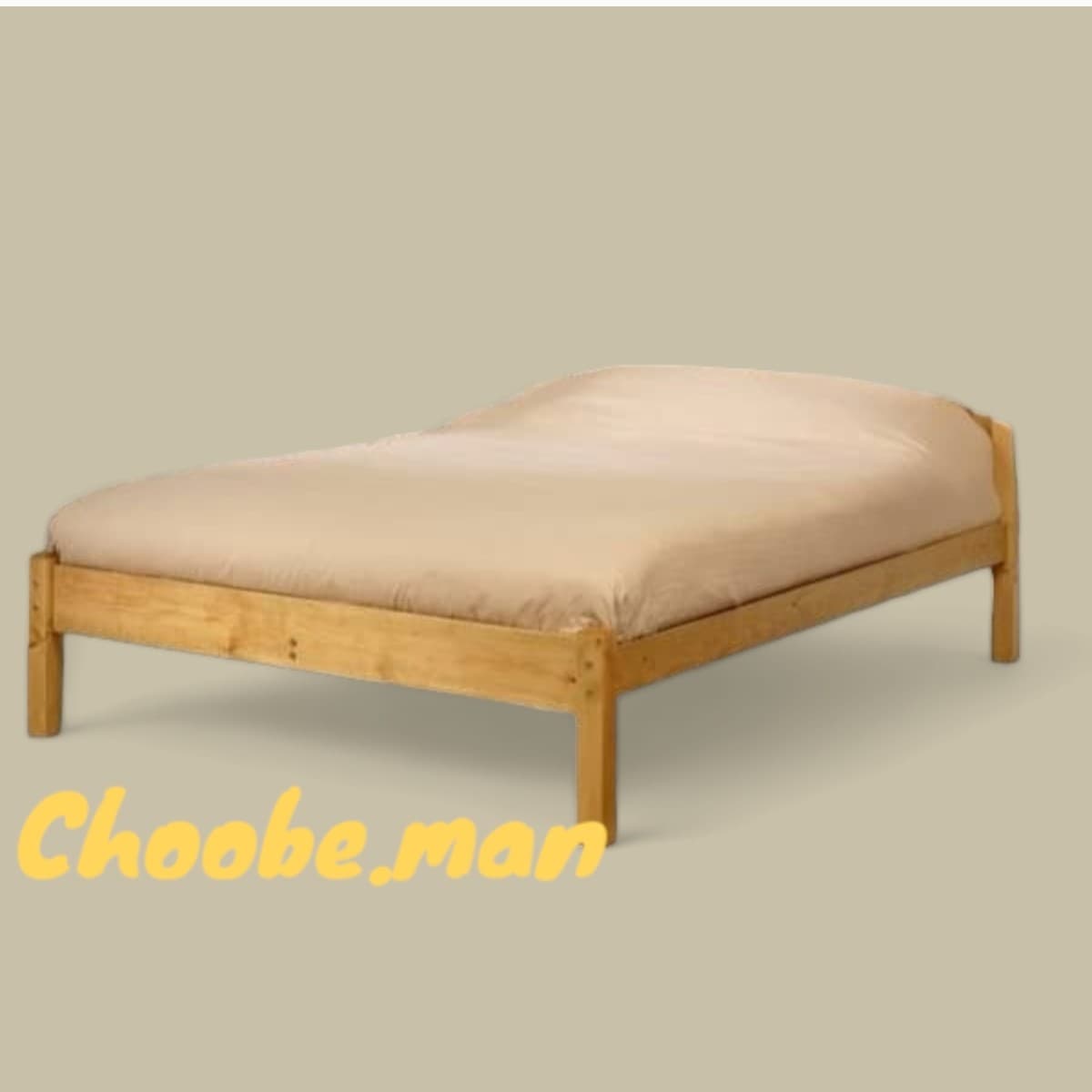 تخت خواب تاج کوتاه تمام چوب تک نفره مناسب تشک 90-200 مبلمان فرنا مدل 1140827 — تصویر ۲