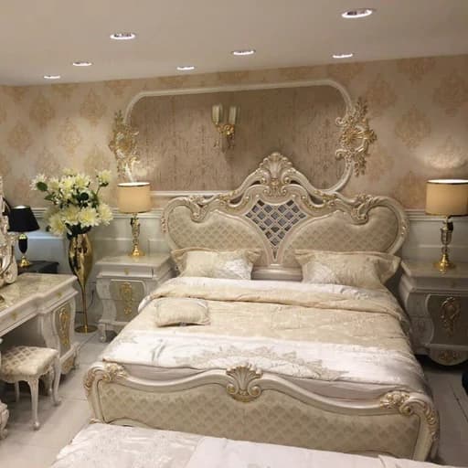 سرویس خواب دونفره کلاسیک مبلمان فرنا مدل 1140824