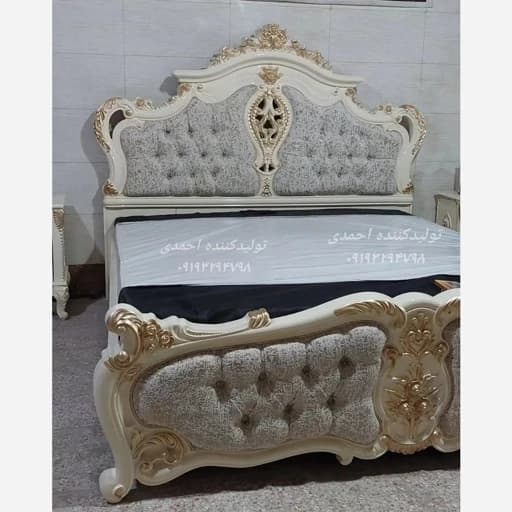 تخت خواب دونفره منبتی الماس مبلمان فرنا مدل 1140814