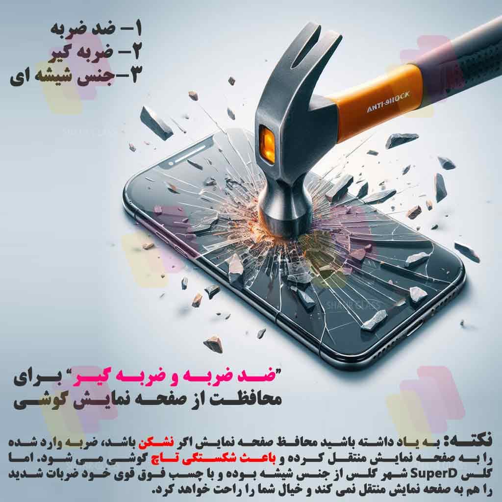 محافظ صفحه نمایش شهر گلس مدل SUPRDS مناسب برای گوشی موبایل اپل iPhone 16 — تصویر ۳