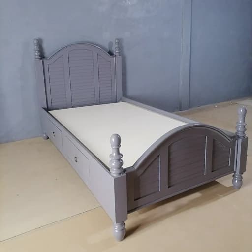 تخت خواب یک نفره پسرانه سایز 120 طوسی مبلمان فرنا مدل 1140801