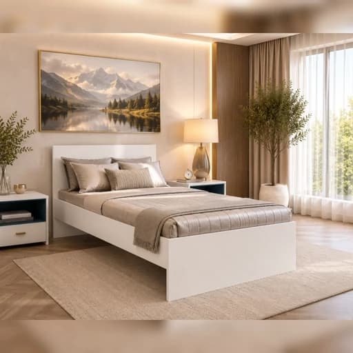 تخت خواب یکنفره مدل B30 سایز 200 در 90 سانتیمتر مبلمان فرنا مدل 1140798