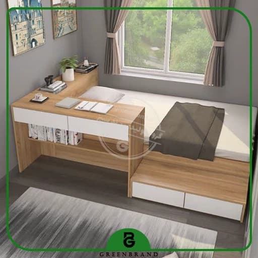 تخت خواب یک و نیم نفره مدل GB5007 مبلمان فرنا مدل 1140769