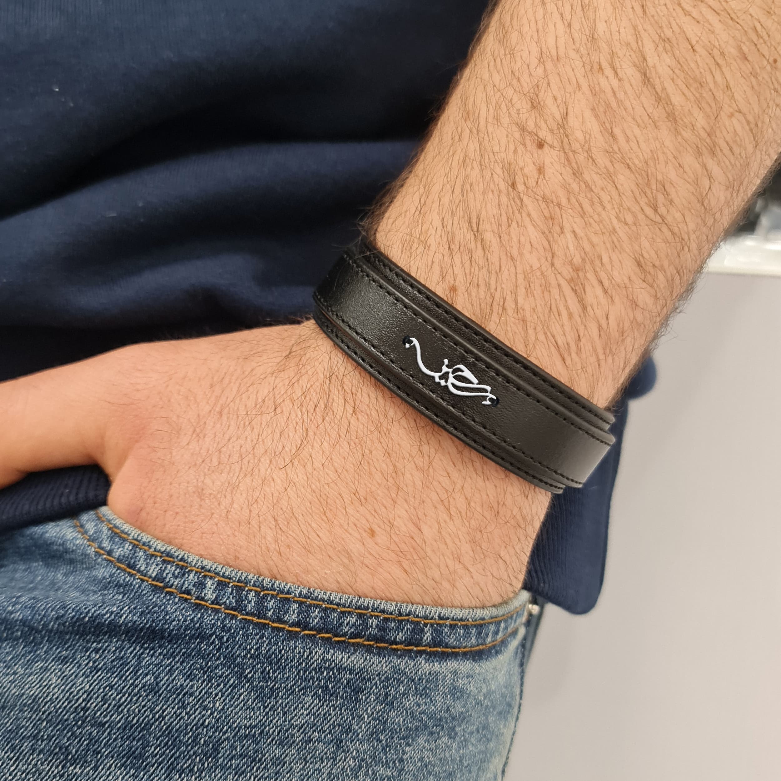دستبند نقره مردانه گیوی مدل حسین 3 کد ght000425 — تصویر ۲