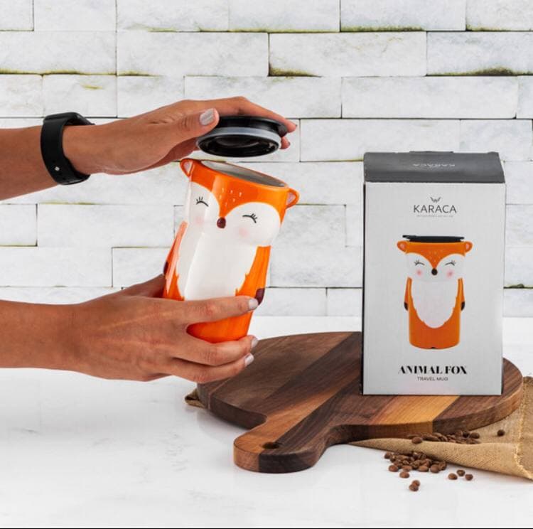 ماگ کاراجا مدل Animal Fox Travel طرح روباه جدید — تصویر ۲