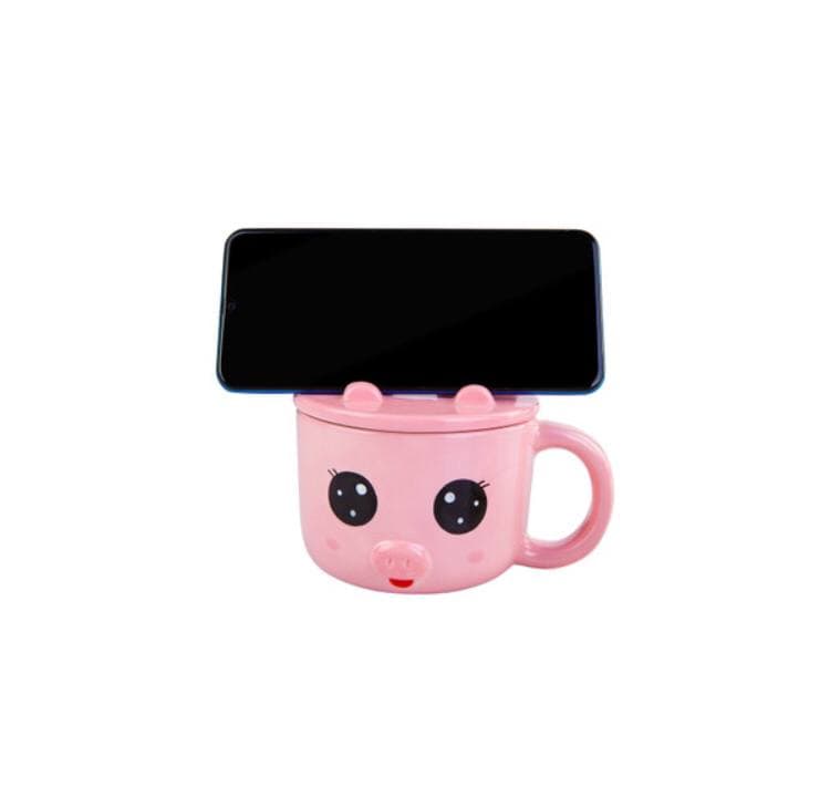 ماگ کاراجا مدل Animal Pink طرح خوک — تصویر ۴