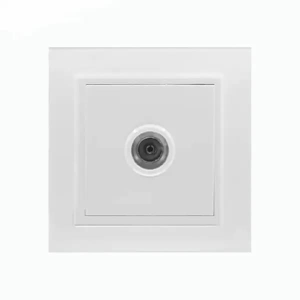 پریز آنتن TV برلیان پلکسی سفید ایران الکتریک توکار