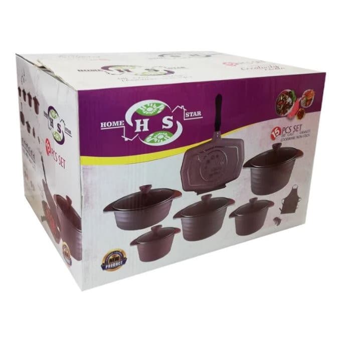 سرویس قابلمه 15 پارچه چدن هوم استار مدل 15pc — تصویر ۵