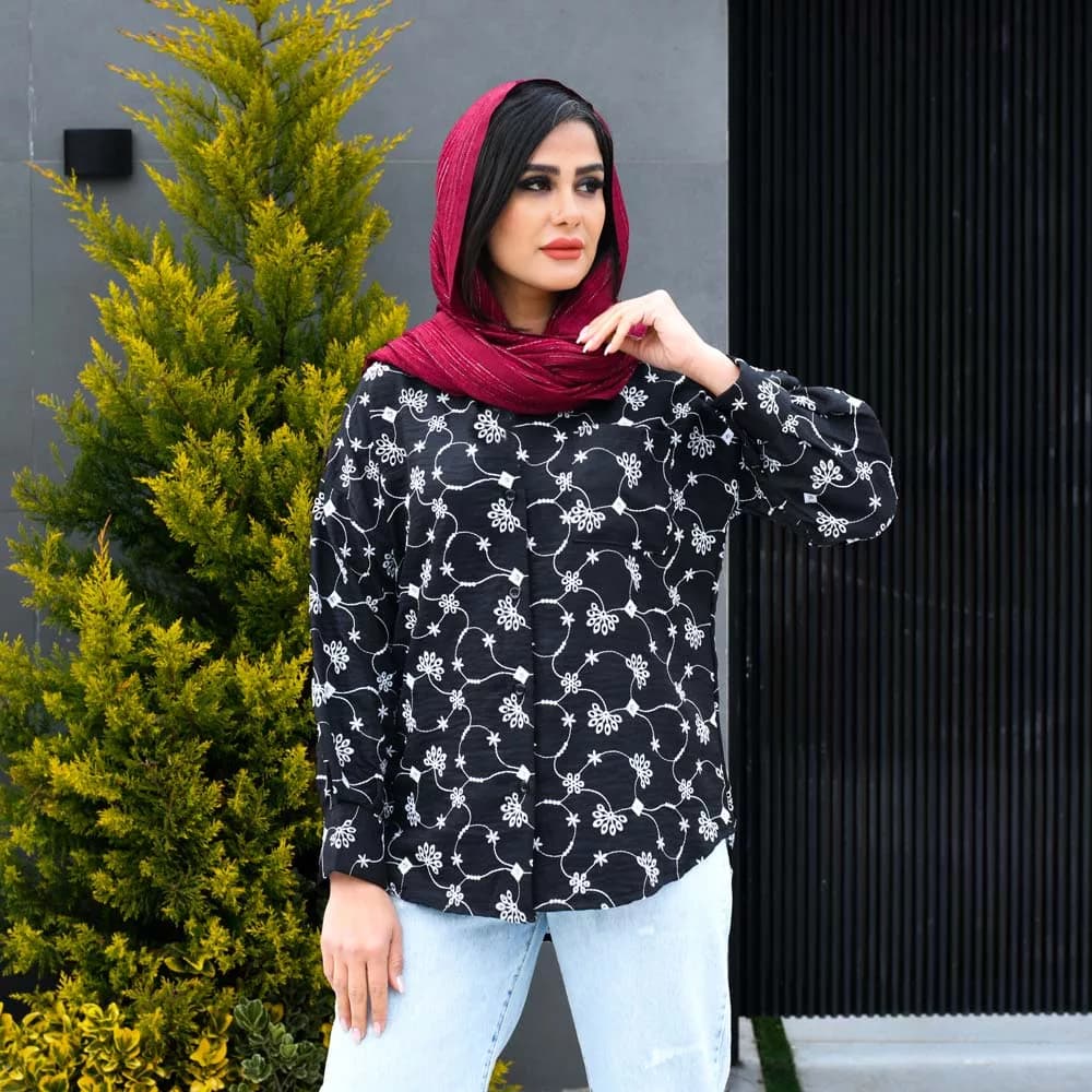 شومیز دخترانه گلدوزی کد 25325 — تصویر ۷