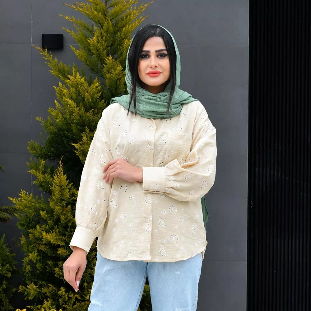 شومیز دخترانه گلدوزی کد 25325 — تصویر ۸