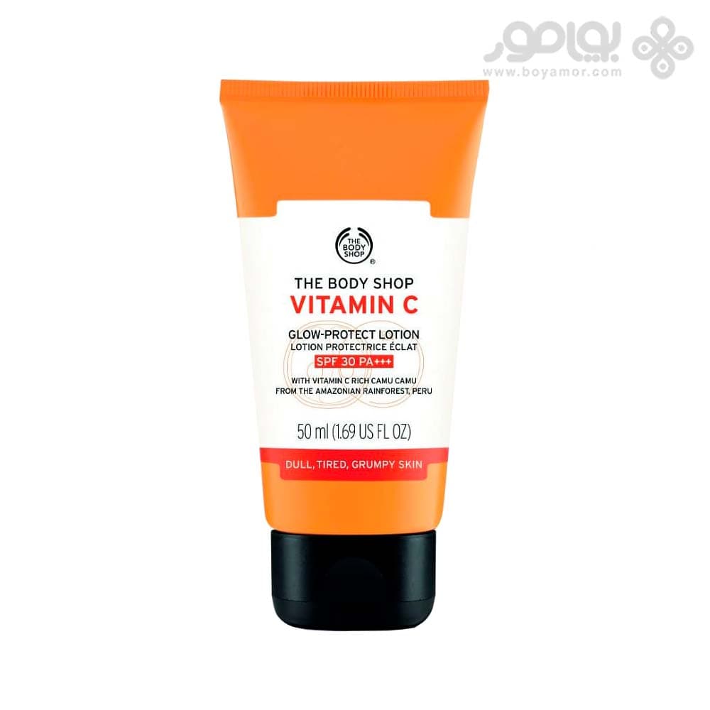 لوسیون ضد آفتاب و روشن کننده بادی شاپ حاوی ویتامین سی SPF30