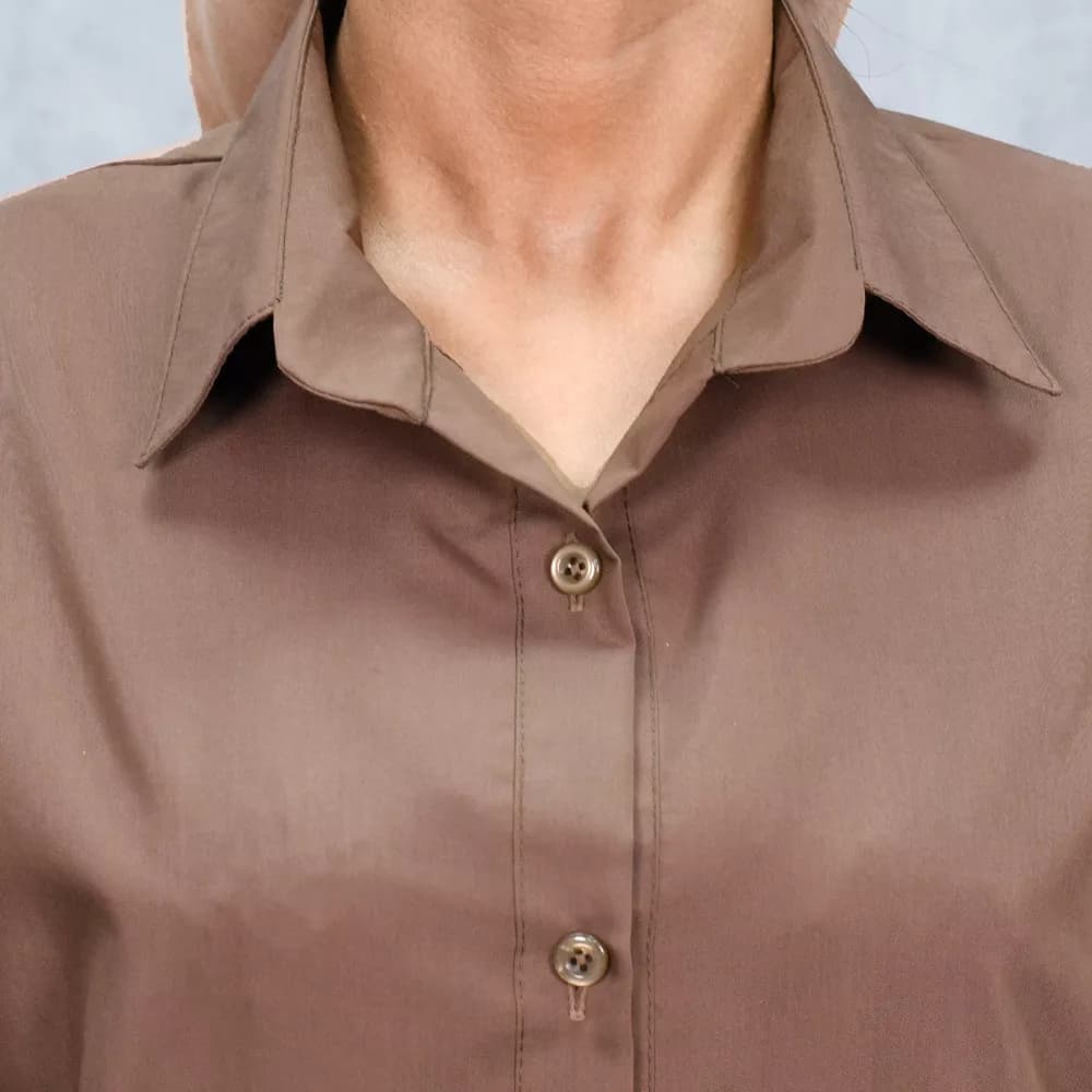 شومیز دخترانه موکا کد 25341 — تصویر ۲