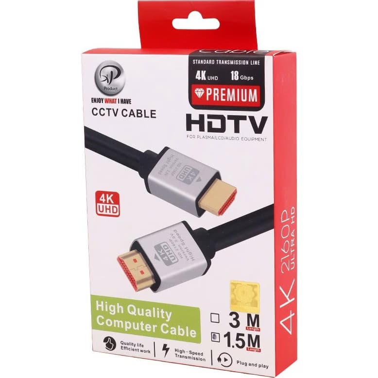 کابل HDMI ایکس پی پروداکت مدل HDTV 4K به طول ۳ متر — تصویر ۲