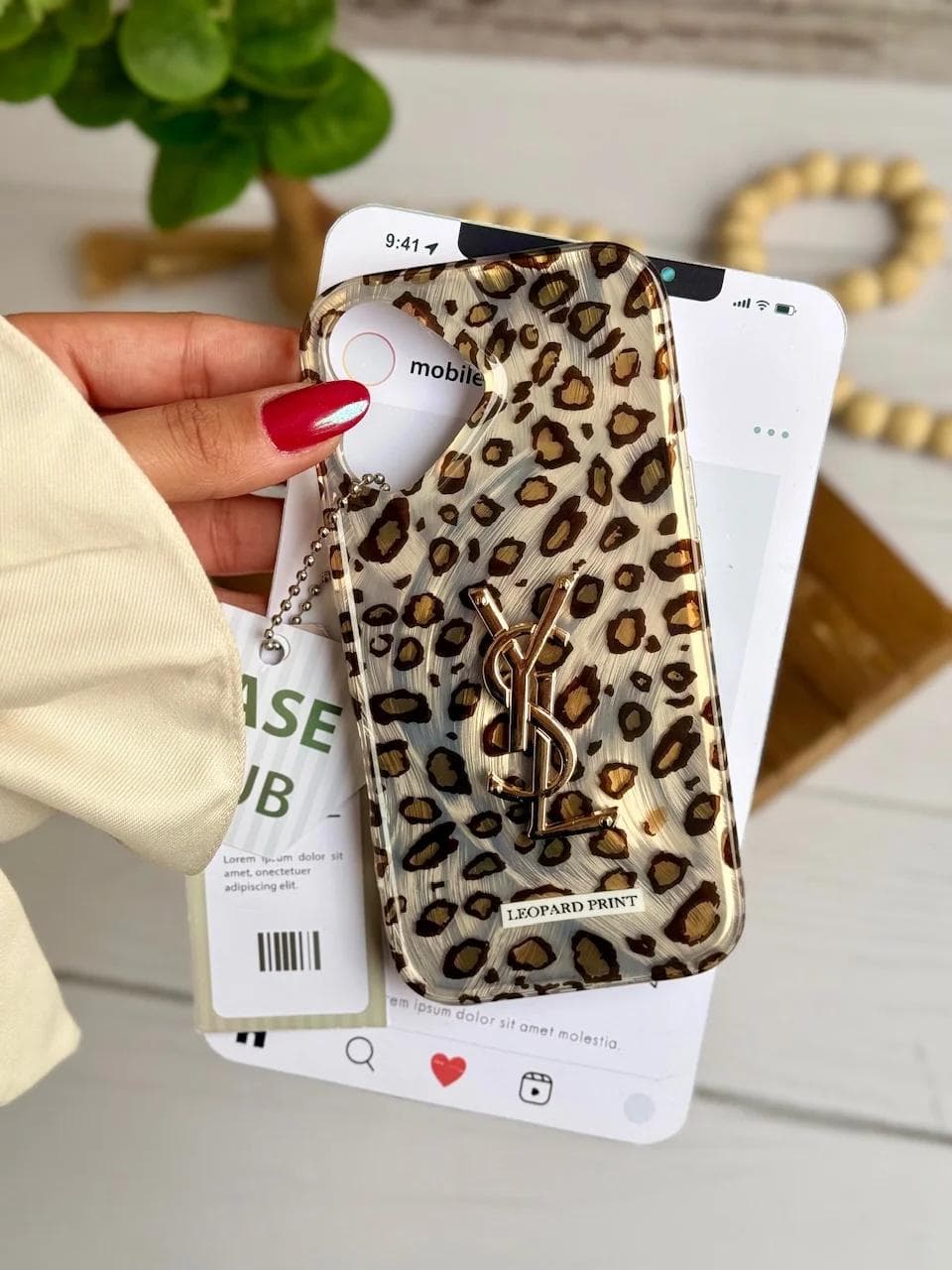 قاب براش yves saint laurent leopard سامسونگ و شیائومی (کدC2166) مناسب برای A26