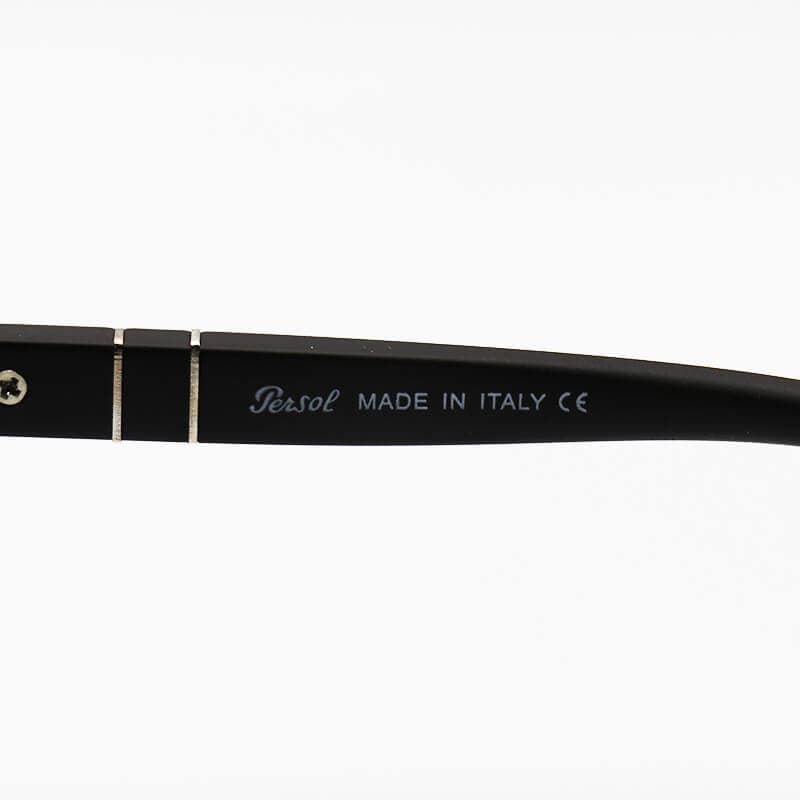 عینک آفتابی Persol با فریم قهوه‌ای تیره، مستطیلی، لنز سنگ، سبز رنگ و آنتی رفلکس مدل 2802G — تصویر ۷