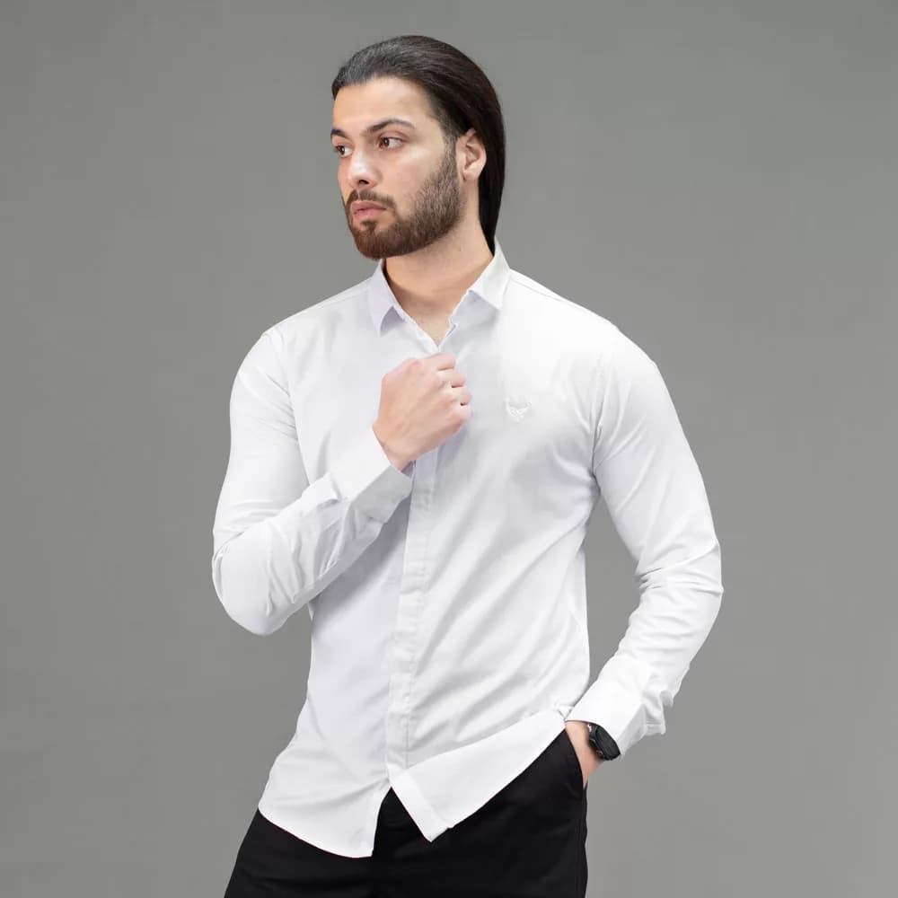 پیراهن مردانه سفید کد 25180