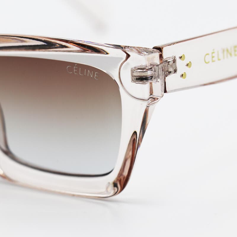 عینک آفتابی Celine با فریم مستطیلی شکل، عسلی رنگ و عدسی قهوه‌ای سایه روشن مدل 1735 — تصویر ۶