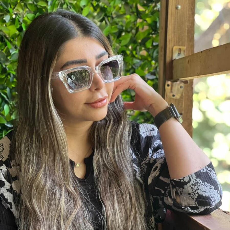 عینک آفتابی Celine با فریم مستطیلی شکل، عسلی رنگ و عدسی قهوه‌ای سایه روشن مدل 1735 — تصویر ۲