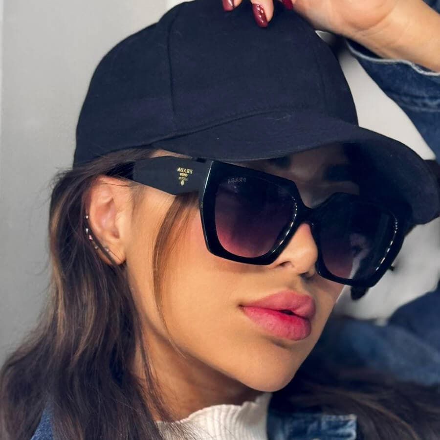 عینک آفتابی PRADA با فریم و دسته هاوانا و پلنگی و عدسی قهوه ای مدل 2194 — تصویر ۲
