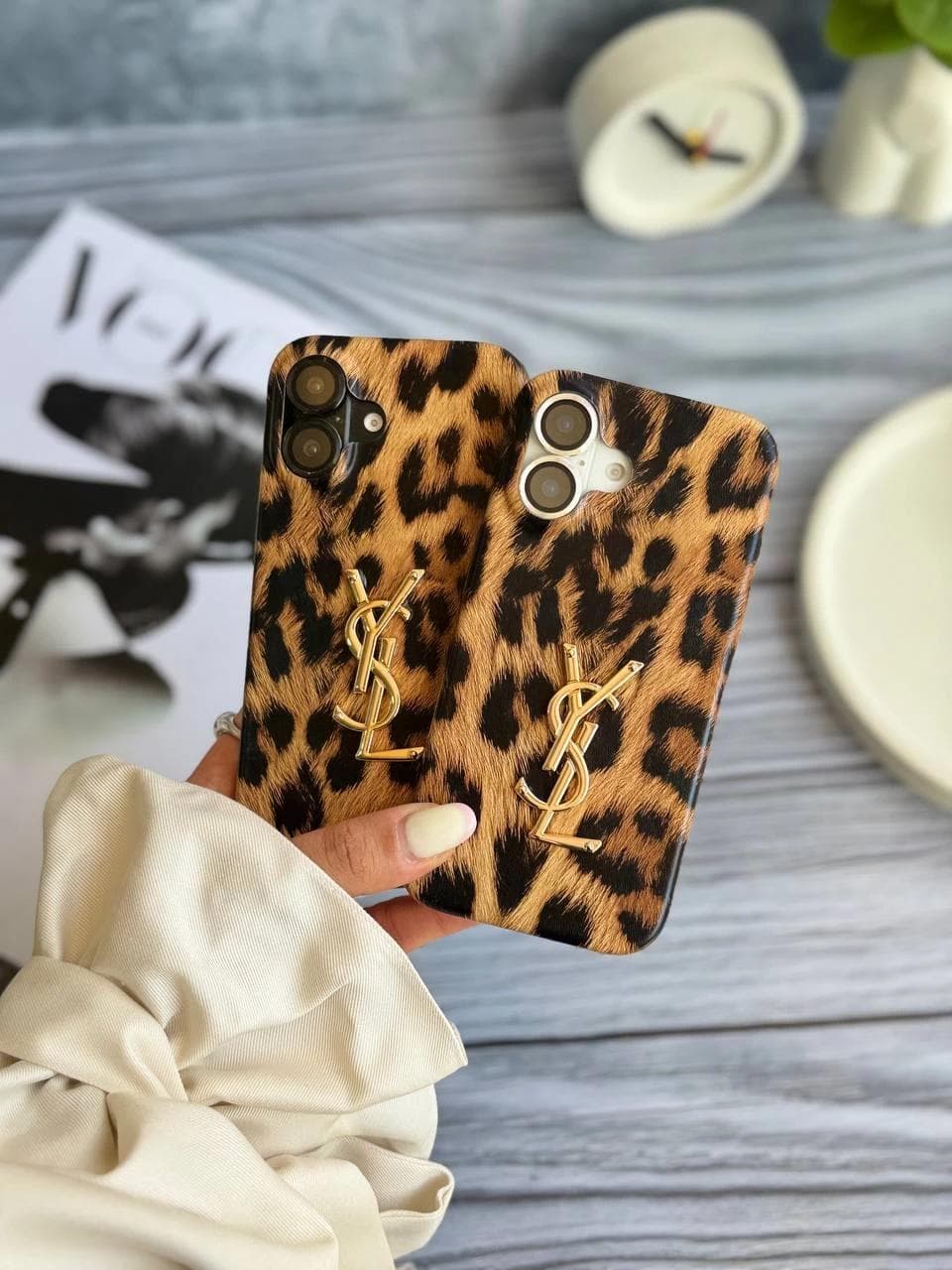 قاب YSL پلنگی (کدC2012) مناسب برای S24 Ultra — تصویر ۴