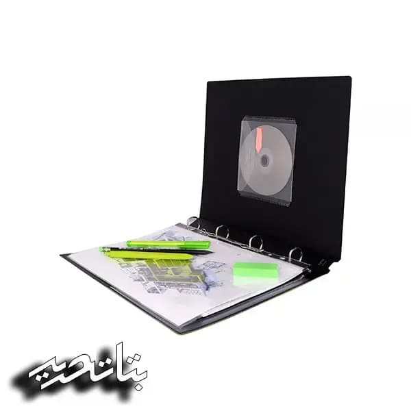 پاپکو کلاسور 4 حلقه متالیک کاغذ دار کد 651