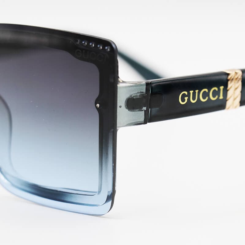 عینک آفتابی GUCCI زنانه با فریم مشکی رنگ، مربعی شکل و لنز دودی هایلایت مدل 6834 — تصویر ۵