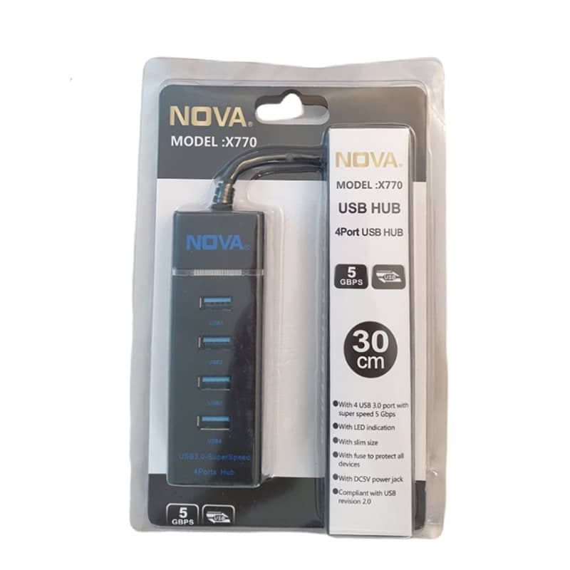 هاب 4 پورت نوا USB3.0 nova X770 — تصویر ۴