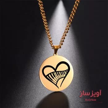 گردنبند پیانو با طرح قلب کد 100117
